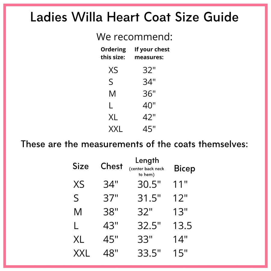 Ladies Buffy and Muffy Coat - Willa Heart Collection