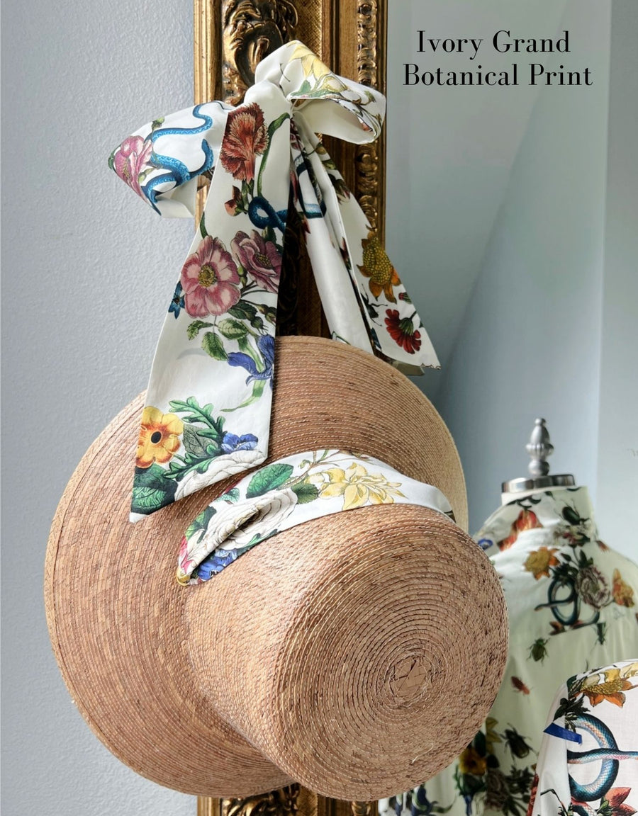 Ladies Beachcomber Hat with choice of Print Sash