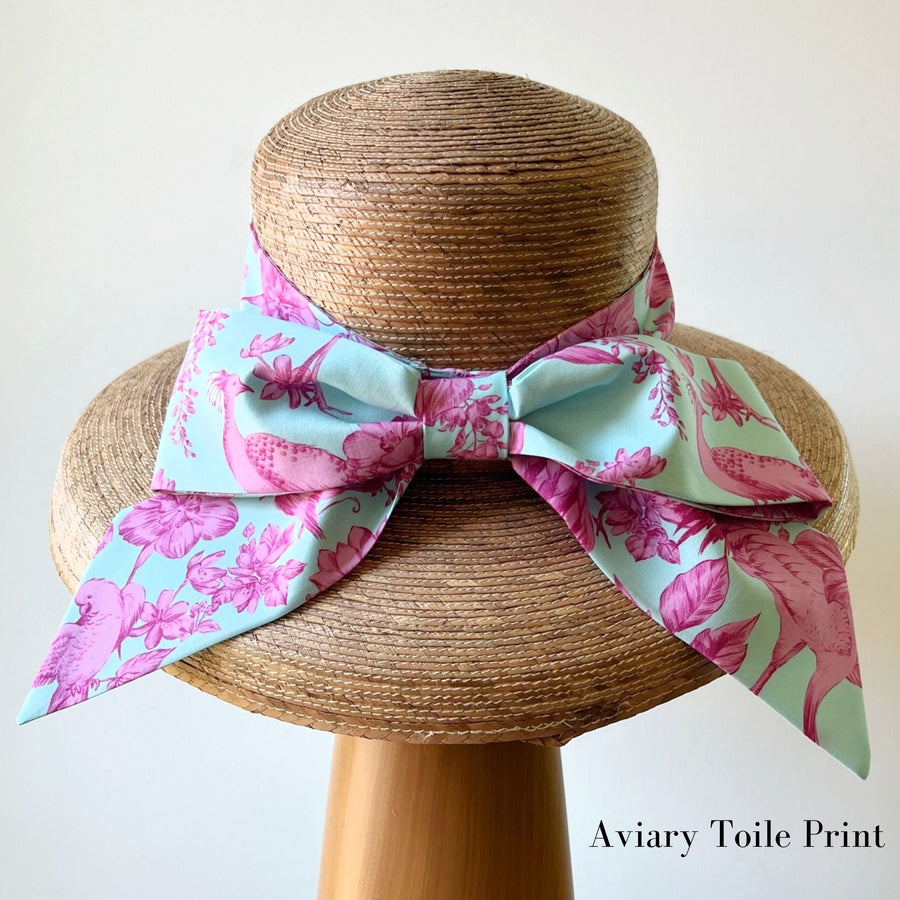 Molly Goodall Aviary Toile Middy Bow Hatband