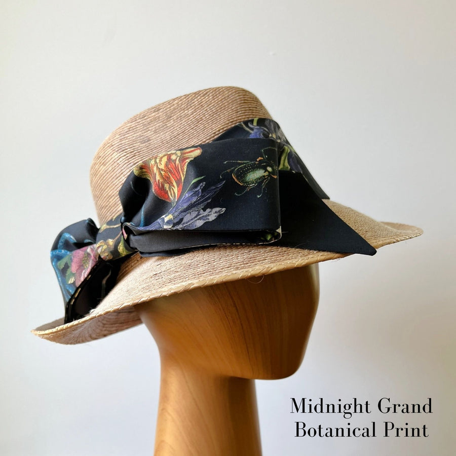 Molly Goodall Midnight Grand Botanical Middy Bow Hatband