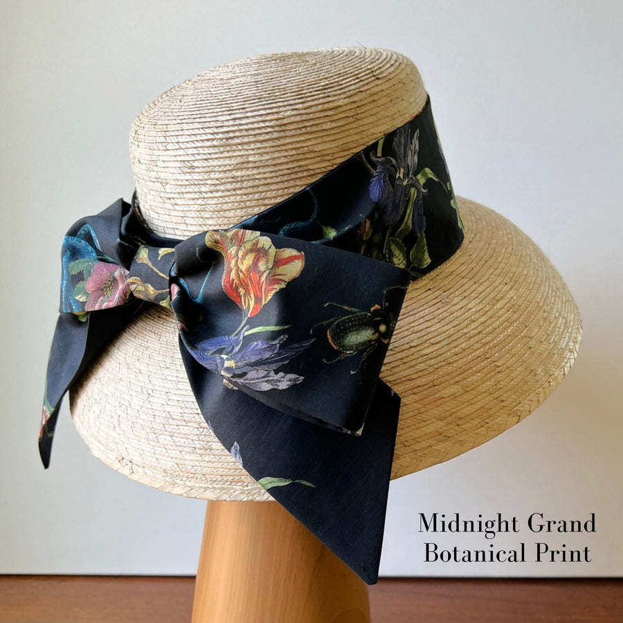 Ladies Petite Lampshade Hat with choice of Middy Bow Hatband