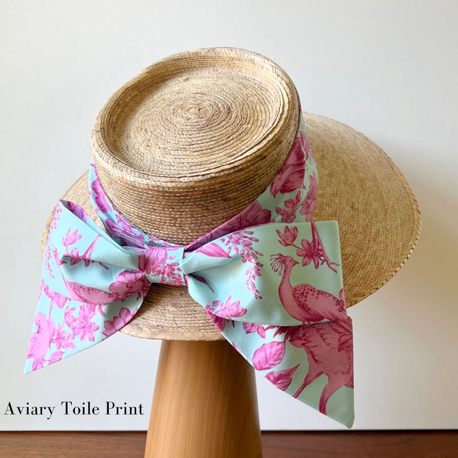 Molly Goodall Aviary Toile Middy Bow Hatband