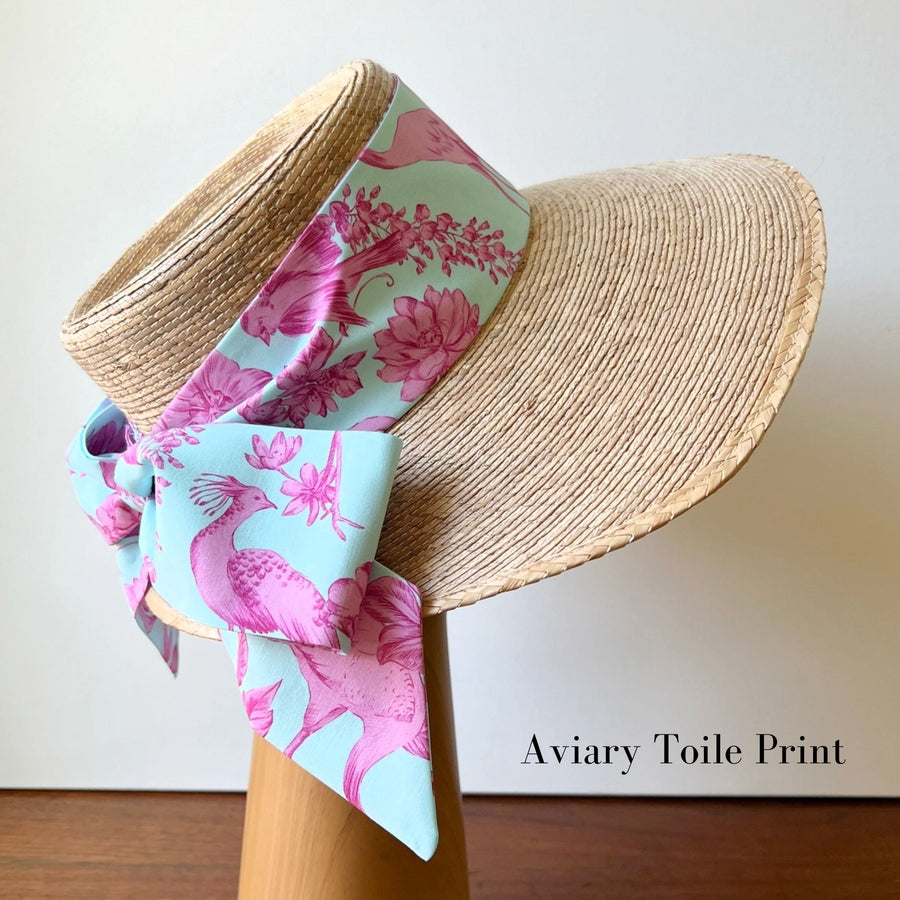 Molly Goodall Aviary Toile Middy Bow Hatband