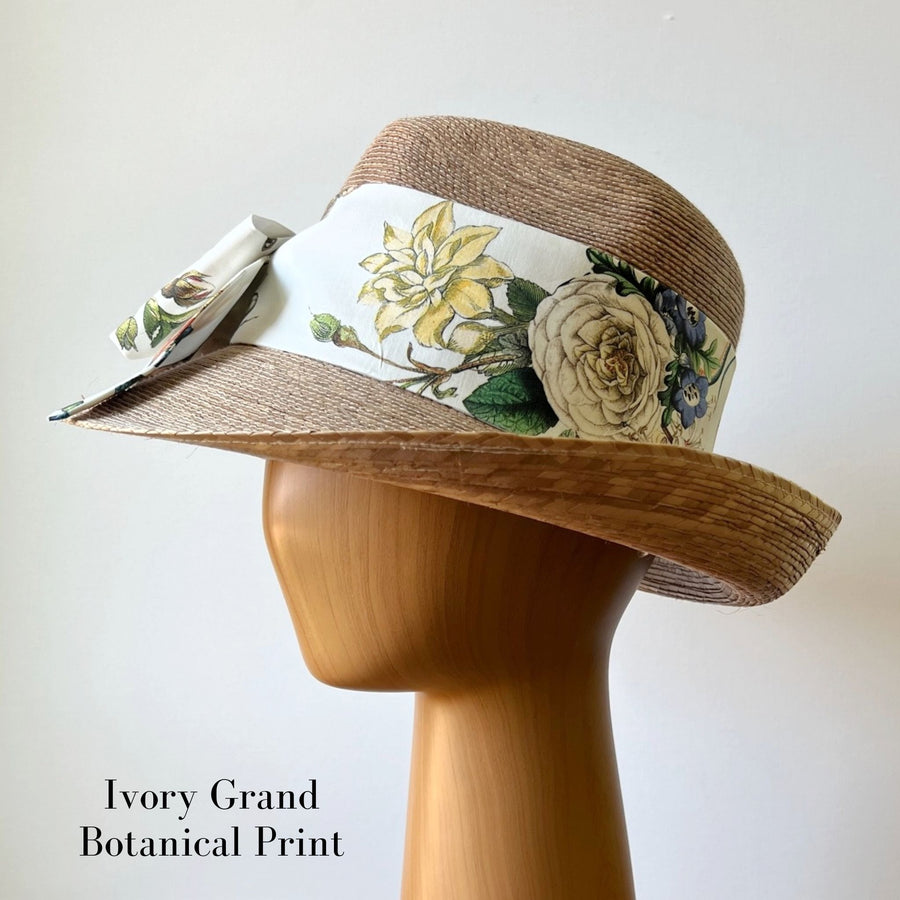 Molly Goodall Ivory Grand Botanical Middy Bow Hatband