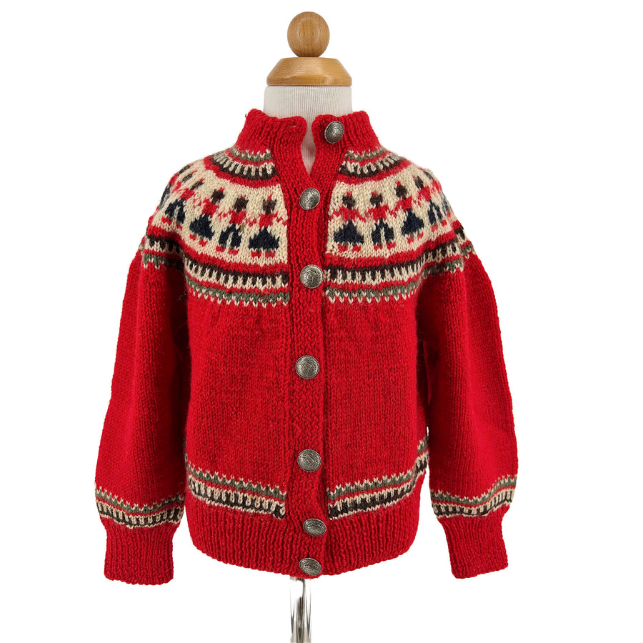 Vintage Schmidt Oslo Handknit Sweater, Size 3-4 Years