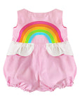 Over the Rainbow Bubble Romper - Sunset Pink