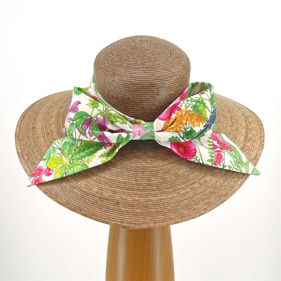 Ladies Paradise Floral Wide Brim Cabana Hat
