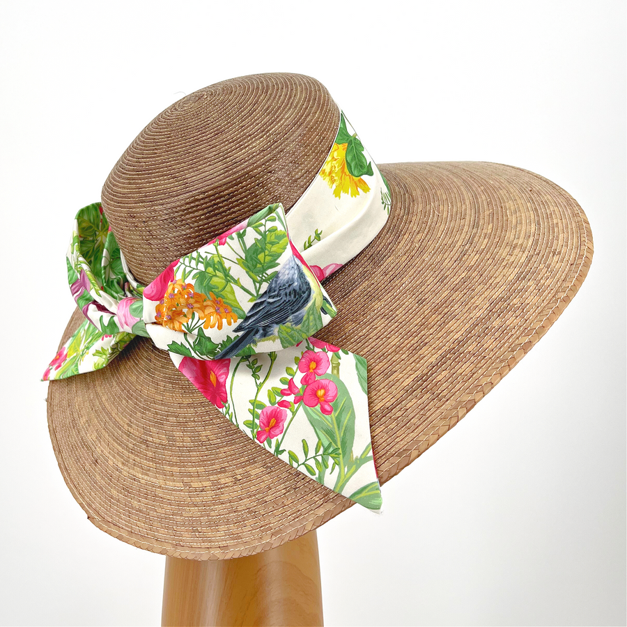 Ladies Paradise Floral Wide Brim Cabana Hat