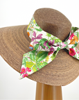 Ladies Paradise Floral Wide Brim Cabana Hat