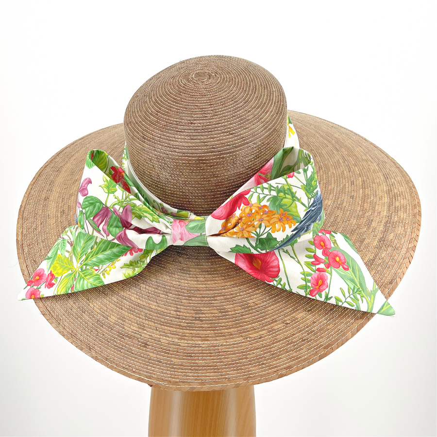 Ladies Paradise Floral Wide Brim Cabana Hat