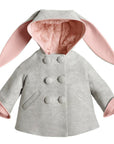 Six Button Bunny Coat in Barely Pink