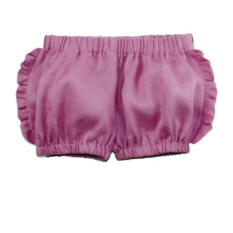 Lilac Linen Frilly Shorts - 9 months only